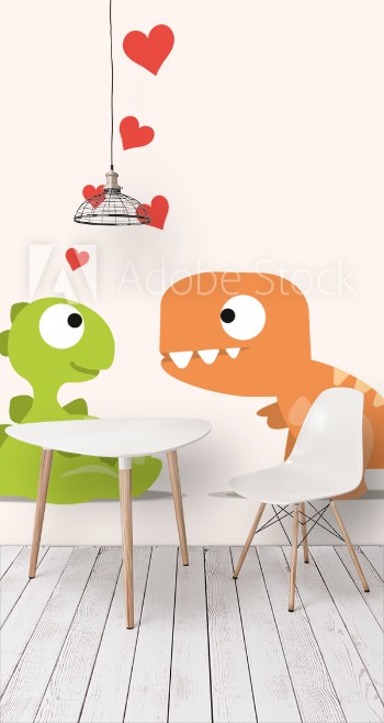 Picture of Niedliche Dinos mit Herzchen